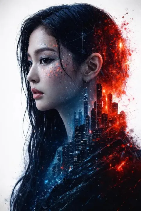 Cinematic Double Exposure Portrait