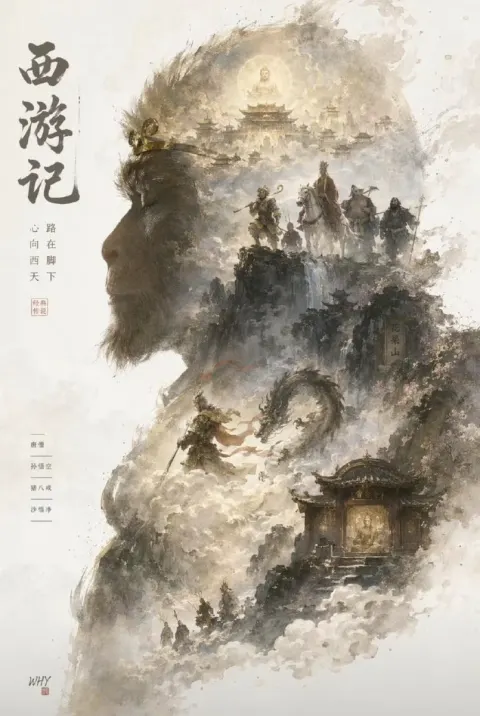 Journey to the West Ink Fantasy Poster