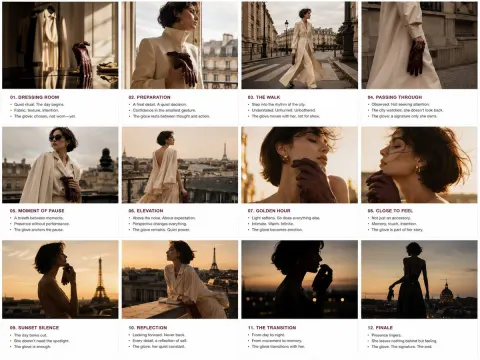 Luxury Fashion Storyboard Frames