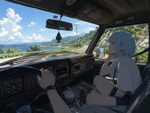 Anime Coastal Drive POV
