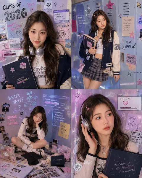 Y2K K-Pop Graduation Photoshoot
