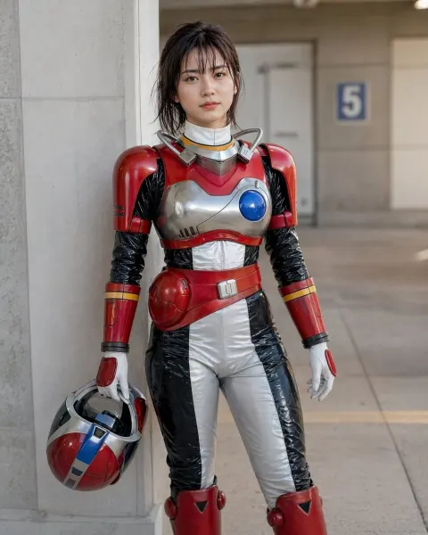 Retro Space Heroine Cosplay Portrait
