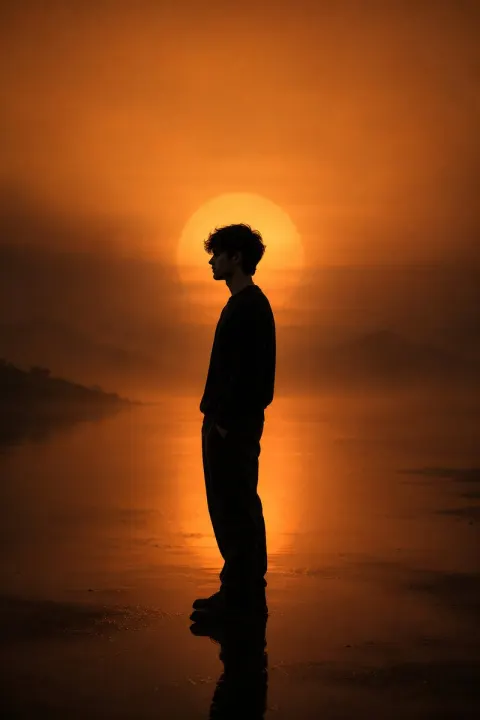 Cinematic Minimalist Silhouette Portrait