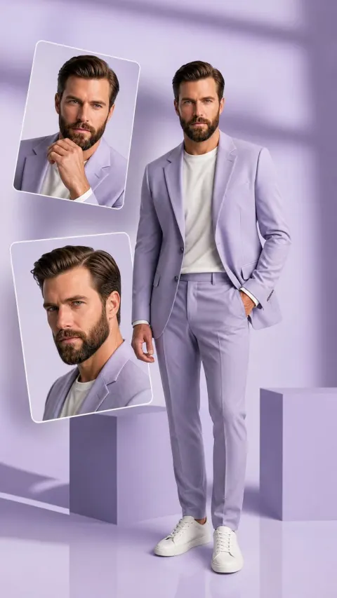 Hollywood Bearded Fashion Editorial