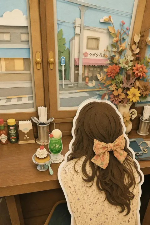 Cozy Paper Cut Cafe Diorama