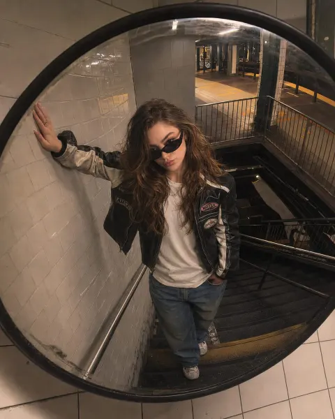 Underground Subway Mirror Fashion Portrait