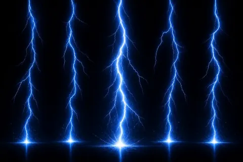 Electric Blue Lightning VFX Asset Sheet