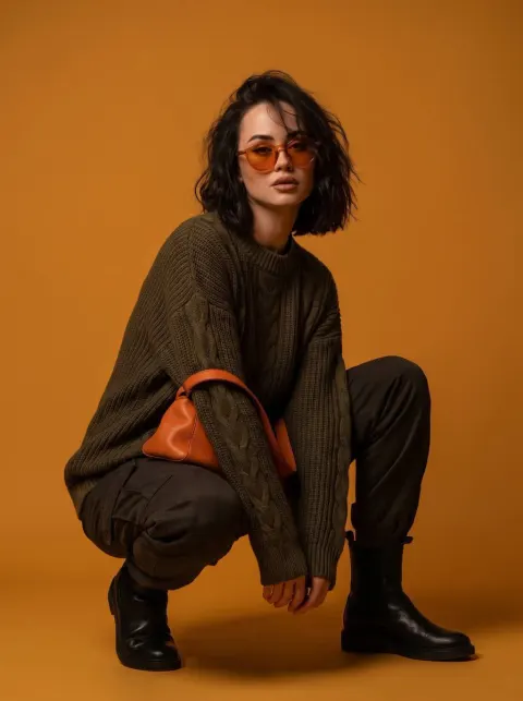Orange Minimalist Fashion Editorial