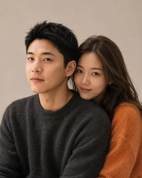 Tender Couple Shoulder Lean