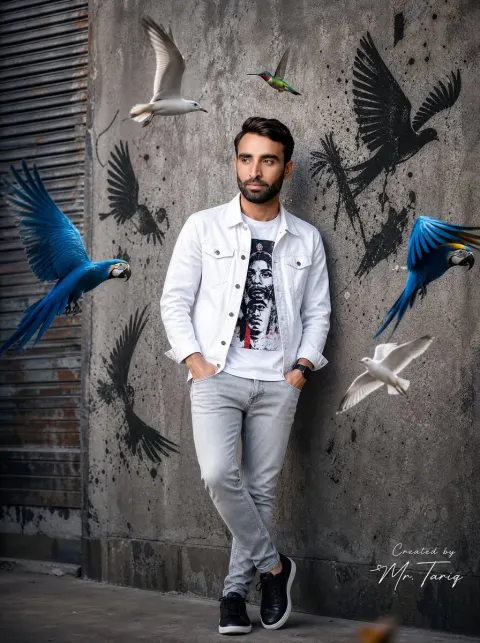 Urban Fashion Bird Portrait