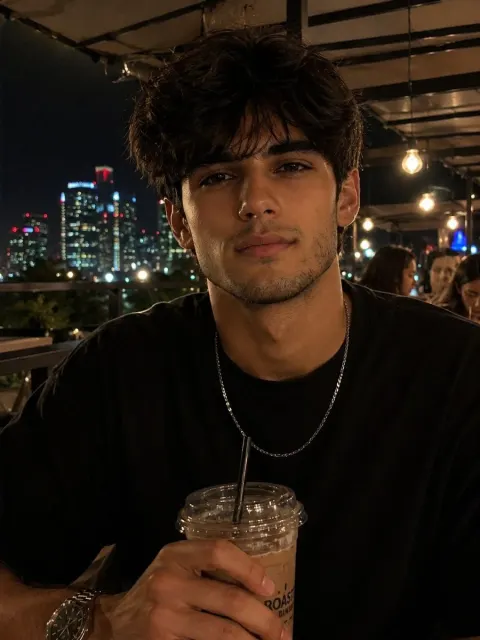 Rooftop Night Coffee Vibes