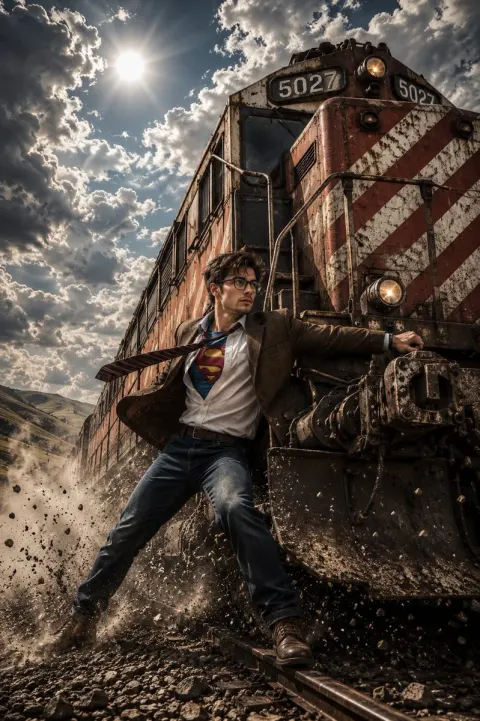 Hero Stops Train With One Arm