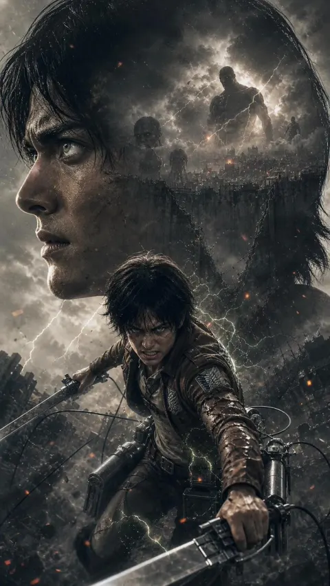 Titan Slayer Epic Anime Poster