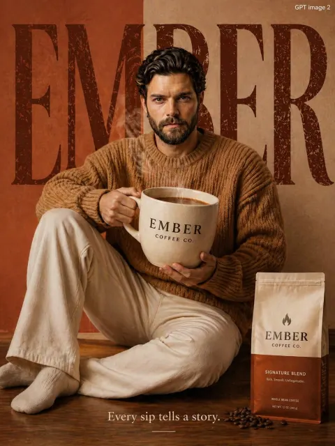 Cozy Ember Coffee Ad