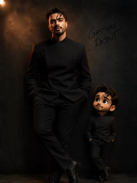 Gentleman Meets Miniature Pixar Self