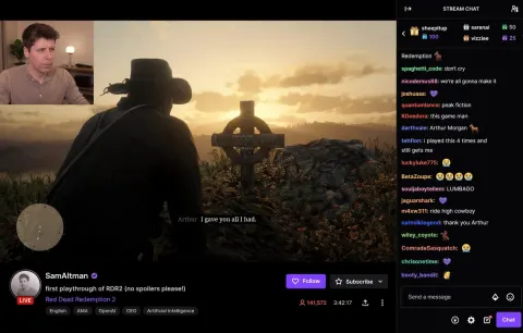 Sam Altman Plays Red Dead Redemption 2