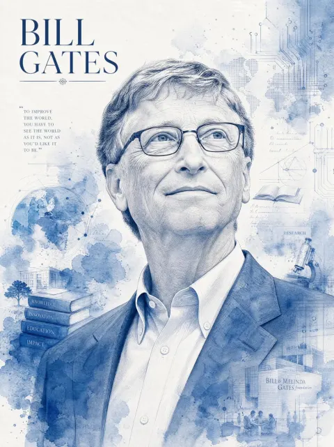 Visionary Leader Blue Portrait