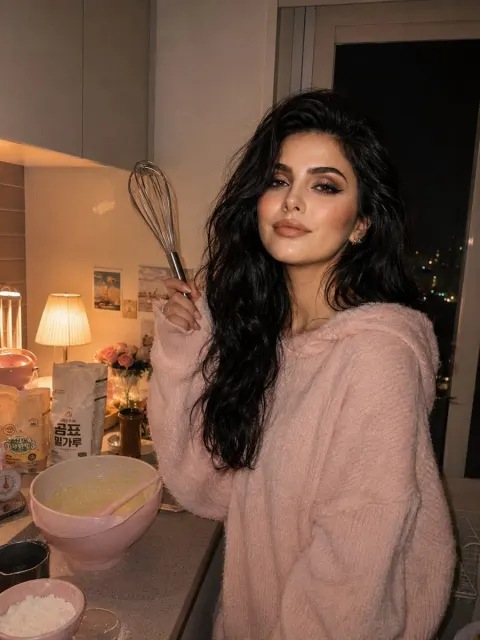 Cozy Late-Night Baking Girl