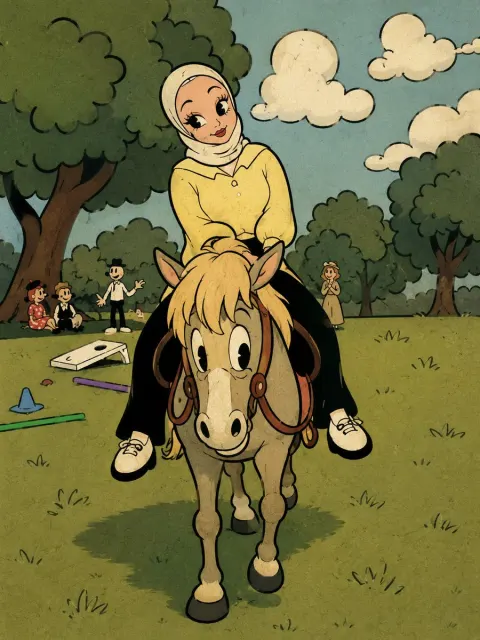 Retro Rubber-Hose Pony Ride