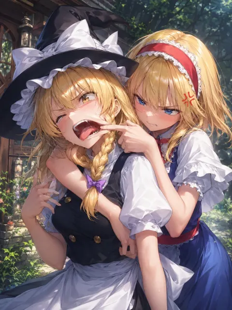 Witch Girl Cheek Pull