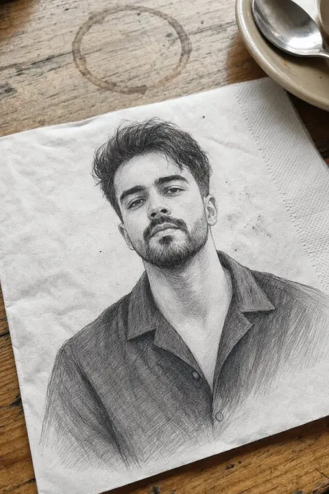 Realistic Pencil Sketch Portrait
