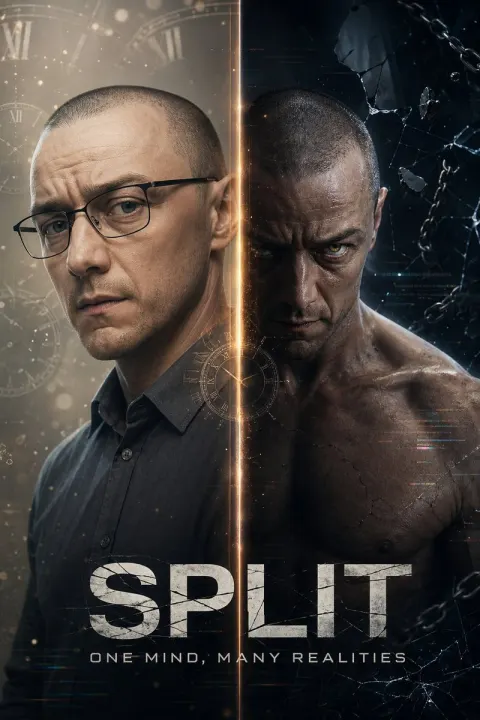 Split Dual Personality Cinematic Poster