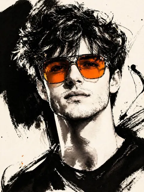 Ink Fashion Portrait Illustration