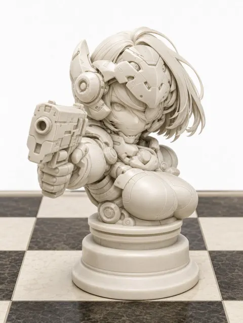 Character Transformed into Chess Piece