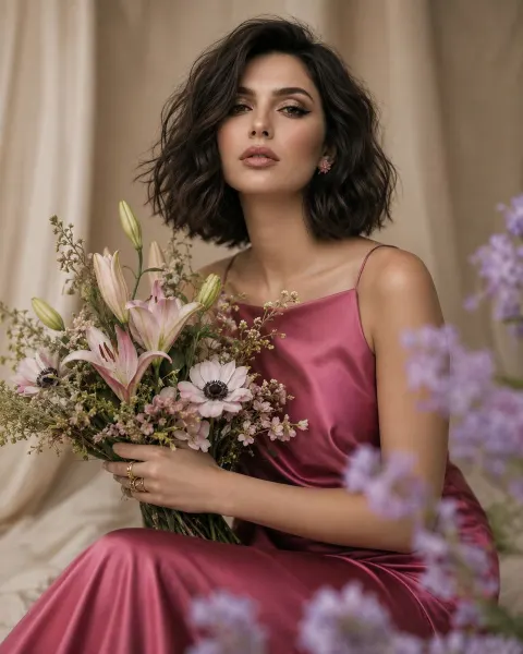 Fuchsia Satin Bloom Editorial
