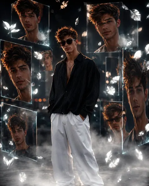 Cinematic Glass Portrait Poster Art