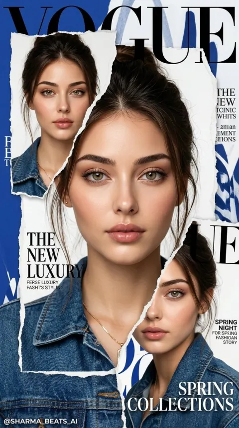 Luxury Vogue Torn Paper Editorial