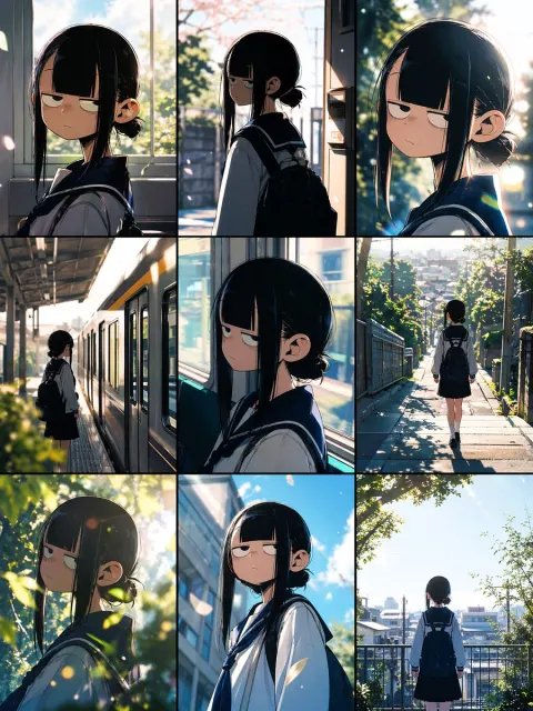 Anime Girl Morning Commute Storyboard