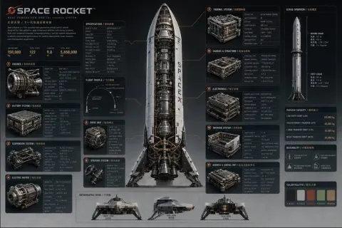 Rocket Cross-Section Engineering Blueprint