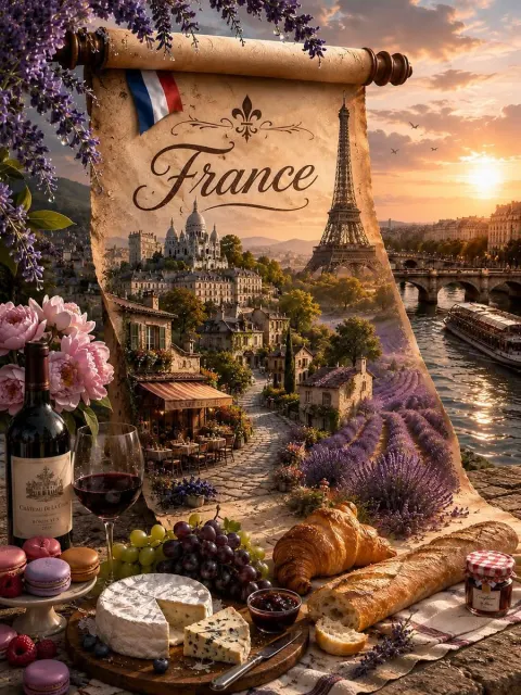 Fantasy Scroll Travel Poster