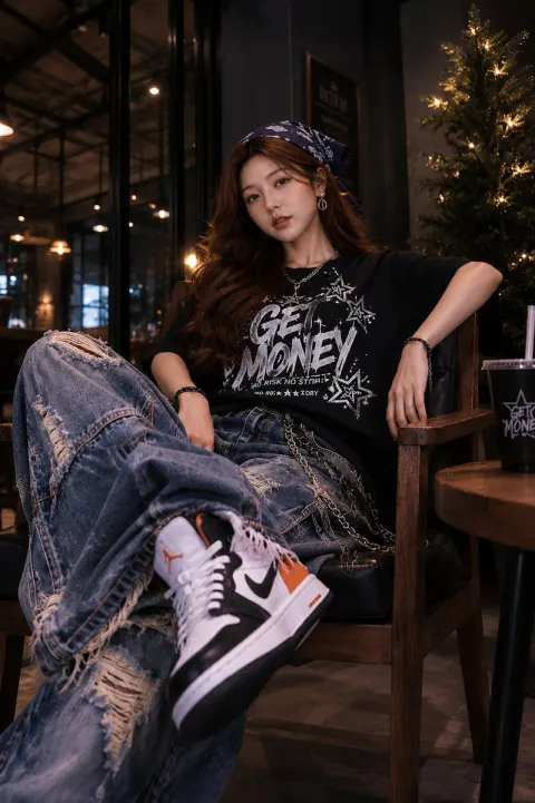 Café Cool Girl Fashion Editorial