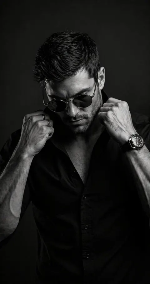Stylish Man B&W Portrait