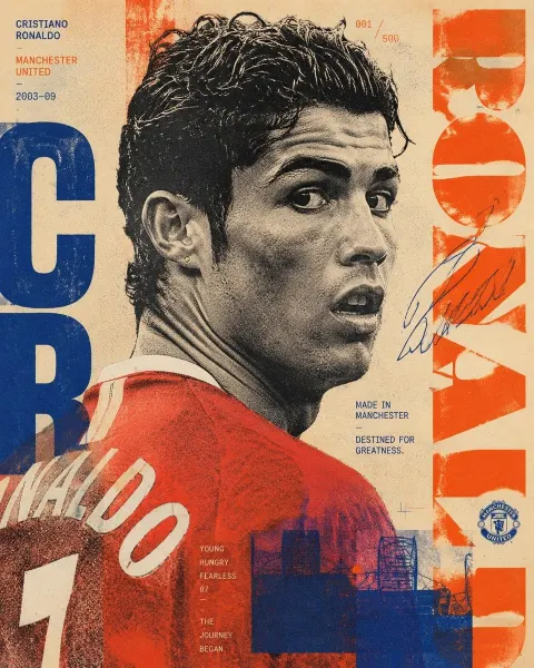 Ronaldo Risograph Art Poster