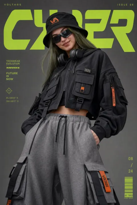 High-Fashion Techwear Portrait