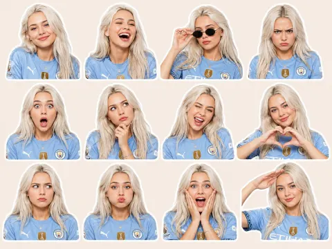 Football Girl Sticker Pack