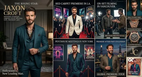 Luxury Magazine Celebrity Profile Collage