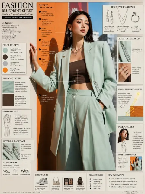 Korean Fashion Blueprint Editorial Sheet