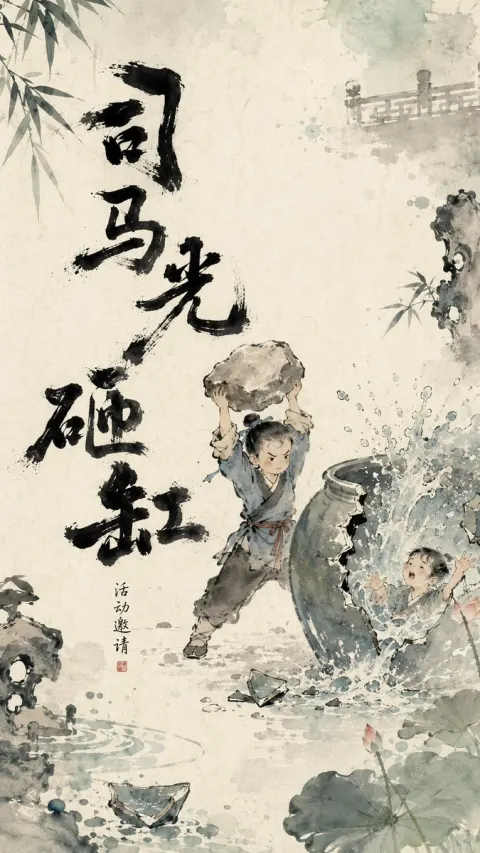 Eastern Ink Wash Poster Design
