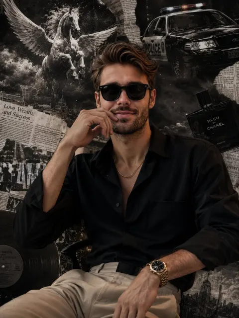 Ultra-realistic stylish man