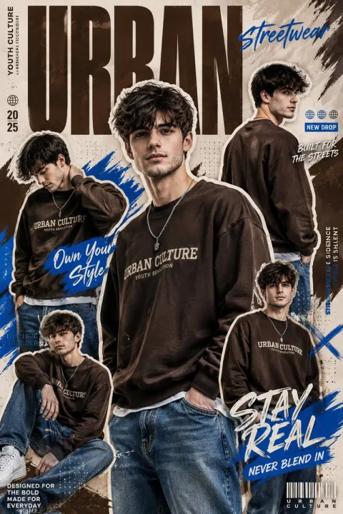 Urban Streetwear Collage Poster