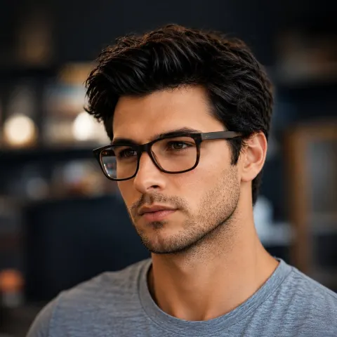 Cinematic Portrait of Confident Young Man
