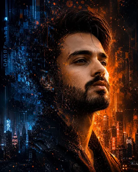 Cyberpunk Digital Portrait