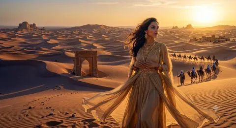 Desert Princess Golden Hour Fantasy
