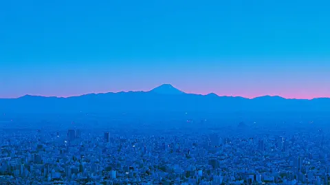 Cobalt City Twilight Silhouette