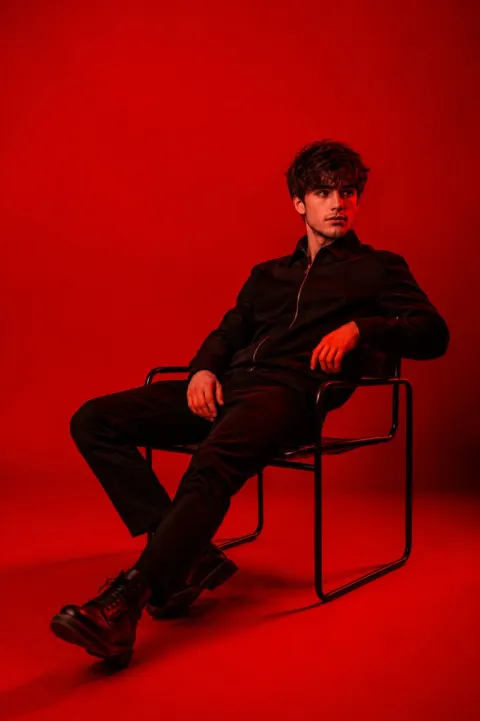 Red Studio Fashion Portrait