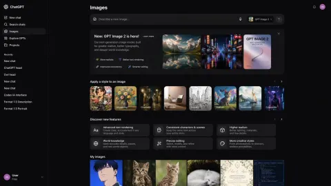 GPT Image 2 Dark UI Mockup